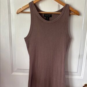 Rachel  Zoe Brown Knit Tank Dress Sz L